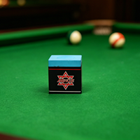 ASN WJQK-03 Craie de billard premium 22 mm, emballage en feuille d'argent, craie carrée pour queue de billard, haute friction, antidérapante