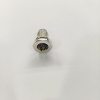 Conector M12 de 5 y 12 pines, código A, macho, recto, para montaje frontal en PCB