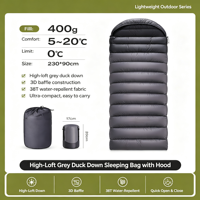 Sac de couchage enveloppant léger en duvet de canard, personnalisable avec logo, pour toutes les saisons, idéal pour le camping, la randonnée et les voyages en plein air