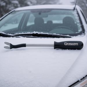 Raspador de hielo Fasano con hoja de acero de 185 mm para quitar nieve del parabrisas del coche - Product Image 3