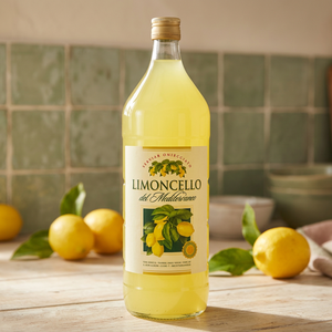 Liqueur italienne de qualité supérieure Limoncello Del Mediterraneo 1 Lt - 6 bouteilles par boîte pour l'appariement des desserts - Product Image 3