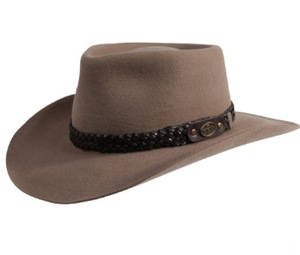 Sombrero Fedora de Fieltro de Alta Calidad <span class=keywords><strong>para</strong></span> Hombre, Estilo Occidental, Ala Ancha, con Banda de Cuero Trenzado, <span class=keywords><strong>para</strong></span> Eventos Formales, Casuales, de Oficina o Fiestas - Product Image 2
