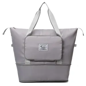 Customizable Logo Sports Gym Foldable Travel Bag Waterproof Portable Folding Expansion Women Travel Duffel Bag