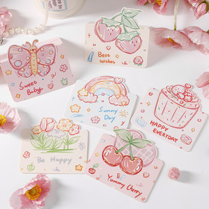 Tarjetas de Felicitación con Dibujos al Óleo al por Mayor, Tarjetas de Notas con Dibujos Animados Bonitos Hechos a Mano con Sobre para el Día de San Valentín y Cumpleaños - Product Image 5