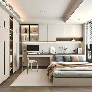 Armario de Madera Ligero de Lujo Personalizado, Muebles de Dormitorio, Diseño de Guardarropa - Product Image 5