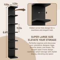 Étagères murales pour téléviseur à 7 niveaux, système d'étagères murales modulaires, armoire, étagères flottantes pour le rangement des dossiers de bureau, maison