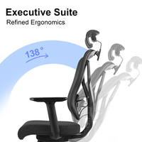 Chaise de bureau ergonomique moderne pivotante en maille avec accoudoirs 3D réglables, support lombaire confortable, grande taille, vente en gros