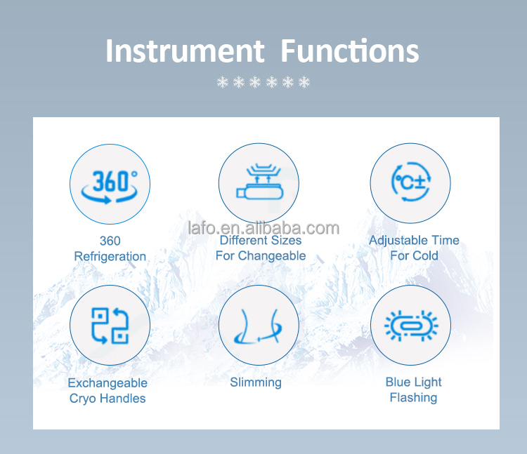 Non Invasive 5 cryo Handles Slimming Cryolipolysis 360 Fat Reduction Slimming Criolipolisis Machine LF-245D
