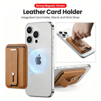 Nouveau Portefeuille Anneau Magnétique en Cuir pour Cartes Téléphone iPhone Samsung Google Pixel OEM ODM Logo Personnalisé Emballage