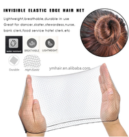 Filet à cheveux en nylon nid d'abeille léger élastique et durable invisible confortable pour le service alimentaire, chignon de ballet
