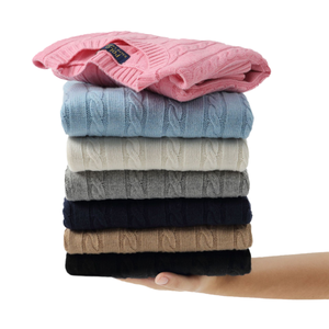 Sang Trọng Mềm Dệt Kim Len Người Đàn Ông Của Áo Thun Áo Len Chất Lượng Cao Tùy Chỉnh Thêu Logo Hoa Mô Hình Chống Thu Nhỏ Mùa Đông - Product Image 4