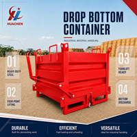 Conteneur à fond basculant Q355, conteneur à fond basculant robuste pour le sable, le gravier, le charbon, les déchets et les déchets de construction