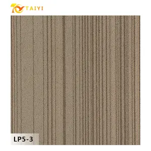 Brown Striped Bitumen Backing 50X50 Soundproof Office Commercial Carpet Tiles