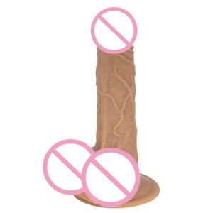 Mainan Seks Panas Sampel Gratis Penis Buatan Pria Gambar Penis Besar Alat Kelamin Pria Realistis Dildo Seks untuk Wanita - Product Image 3