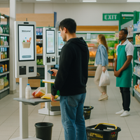 Kiosque libre-service autoportant robuste LIVERDOL Smart Flow avec écran tactile capacitif 21,5''/24''/32'' et SDK pour hôpitaux