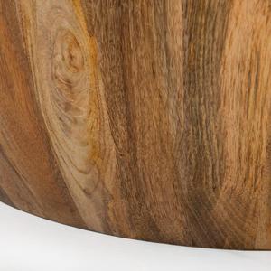 Mesa de Centro de Madera de Mango Maciza Vishwa Udhyog con Diseño Rústico de Grano Natural y Estilo Moderno de Rajasthan - Product Image 3