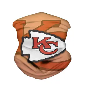 Máscara personalizada para homens e mulheres, protetor solar multifuncional para futebol americano, máscara personalizada para equipe Kansas City Chiefs