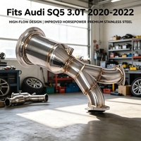 Tubería de Escape Directa Modificada de Alta Calidad en Acero Inoxidable SS304 para Audi SQ5 3.0T 2020-2022, Reduce la Contrapresión del Escape