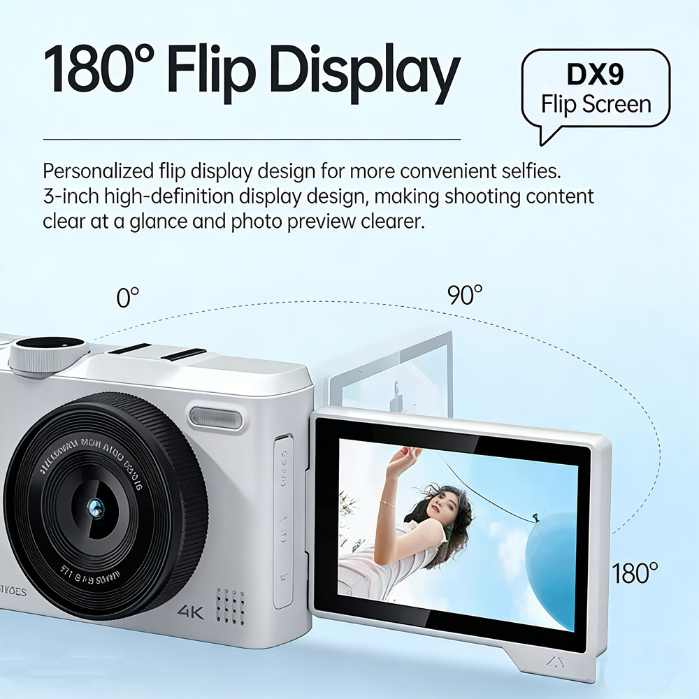 Jarvis DX9 Point Shoot Digital <strong>Camera</strong>-48MP 4K UHD 2000mAh Battery Photography 17x-30x Optical Zoom 2"-3" Screen