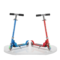 Trottinette pour enfants K03 avec roues LED RGB, cadre en aluminium léger, frein arrière, guidon réglable en hauteur, plateforme antidérapante