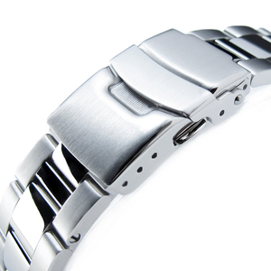 <span class=keywords><strong>Correa</strong></span> de <span class=keywords><strong>Reloj</strong></span> de Acero Inoxidable 316L con Eslabones Fijos con Tornillo, Tipo de 3 Micro Orificios, Ajustable y Cepillada - Product Image 2