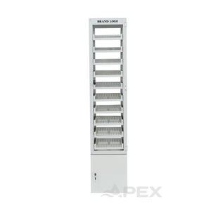 Apex 10 tầng hiển thị kim loại LED Acrylic tầng thường vụ tủ trưng bày với khóa - Product Image 6