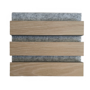 Absorbeur acoustique en lattes de bois décoratives pour les murs des restaurants, panneau acoustique à NRC élevé pour la décoration intérieure des cafés - Product Image 3