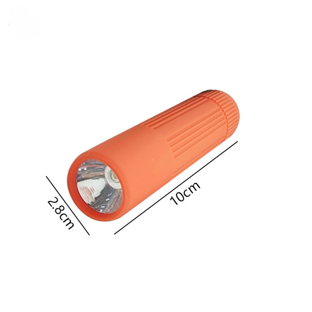 Pocket-Sized ABS IP65 Waterproof LED Flashlight with AAA Batteries 20-35 Lumens Spot Beam for Camping & Emergency Use
