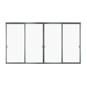 Portes coulissantes en aluminium à triple vitrage, étroites et fines, certifiées CE, DERCHI, pour cloisons intérieures contemporaines - Product Image 3