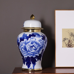 Pot d'urne en céramique de luxe de boutique Style chinois porcelaine blanche <span class=keywords><strong>bleue</strong></span> antique petites et grandes tailles décor à la maison pour le salon d'entrée - Product Image 4