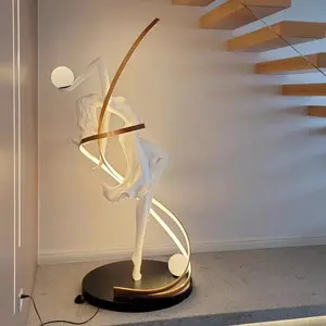SANXIANG nouveau lampadaire de sculpture abstraite bureau de vente hall d'hôtel décoratif danse déesse art personnalité lampe d'affichage