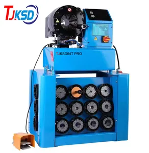 CE 1/4-2.1/2" 3-64mm connection excavator forklift bulldozer truck oil rubber hose hydraulic crimping machine