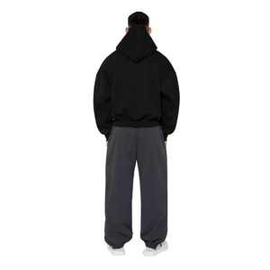 Yüksek kalite özel fransız Terry ağır ağırlık 450 Gsm damla omuz Hoodie üretici siyah Boxy kırpılmış svetşört - Product Image 2