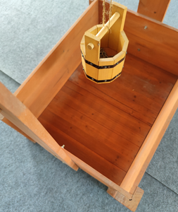 Extérieur Original Bois Couleur Anticorrosion Bois Villa Jardin <span class=keywords><strong>D</strong></span>écoration Creative Ornements Bien <span class=keywords><strong>Pot</strong></span> De Fleurs - Product Image 2