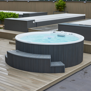 Spa chauffé <span class=keywords><strong>extérieur</strong></span> forme ronde acrylique 4 <span class=keywords><strong>places</strong></span> bain à remous jacuzzier spa baignoires pour intérieur <span class=keywords><strong>extérieur</strong></span> jardin - Product Image 3