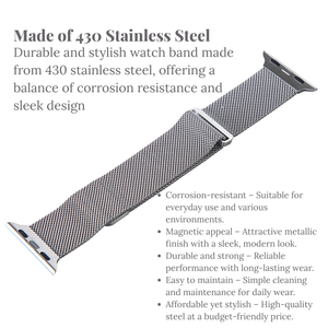 <span class=keywords><strong>Bracelet</strong></span> Boucle Magnétique 38mm 42mm en Acier Inoxydable 430 Luxe Respirant pour <span class=keywords><strong>Apple</strong></span> <span class=keywords><strong>Watch</strong></span> Séries 1 à 9 - Product Image 4
