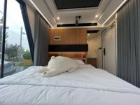 Capsule spatiale de 5,8 m, 8,5 m, 11,5 m, maison modulaire mobile écologique d'extérieur, maison capsule préfabriquée de luxe