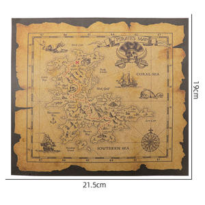 子供のためのおもちゃハロウィーンパーティープロップビンテージトレジャーマップ子供海賊宝探し - Product Image 4