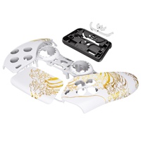 Pour Coque de Manette PS5 - Façade Brillante Vague de Kanagawa avec Cache Touchpad Lisse
