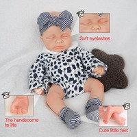 Poupées Reborn LouLou en silicone souple de 13 pouces, personnalisation du sexe et de la coiffure, jouets de poupées simulant des nourrissons prématurés