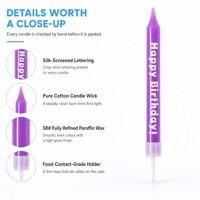 Bougies d'anniversaire personnalisées en forme de lettre pour gâteau, avec inscription Joyeux Anniversaire, six couleurs vives dans un seul sac OPP, vente en gros, approvisionnement en vrac