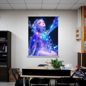 Tùy Chỉnh Xách Tay Tường Treo Di Chuyển Biểu Ngữ Kỹ Thuật Số In Vải Tường Áp phích Cho Trang Trí Nội Thất - Product Image 4