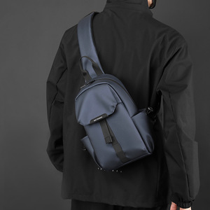 Unisex Casual Sports <b>Chest</b> Bag for Walking Jogging Running Travel & Gym PU Material Fashionable Shoulder Sling - Product Image 5