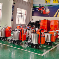 Machine de marquage routier thermoplastique facile à utiliser avec distributeur de billes de verre, fabriquée par l'usine Guangzhou Caiweile