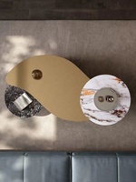 Offre limitée de temps Table basse moderne minimaliste en pierre miroir