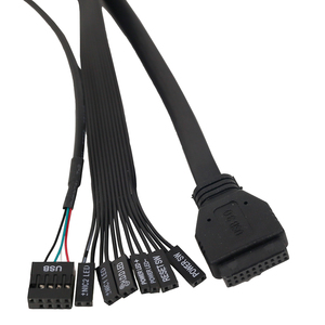 เคสพีซีด้านหน้า IO PCB <span class=keywords><strong>สาย</strong></span> USB2.0รีเซ็ตพลังงาน USB3.0สวิตช์ไฟ LED <span class=keywords><strong>HDD</strong></span> สำหรับแชสซีเดสก์ท็อป ATX - Product Image 4