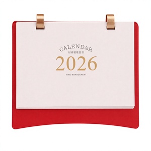 Calendario da tavolo 2026 Anno del Cavallo con fibbia in metallo, set regalo creativo per ufficio e decorazione da scrivania - Product Image 1