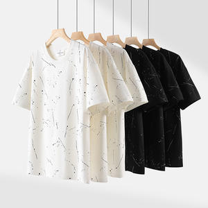 T-shirt <span class=keywords><strong>Meteor</strong></span> à manches courtes Style décontracté haut de gamme avec motif solide coupe ample grande taille - Product Image 1