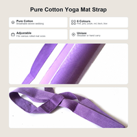 Sangle de transport pour tapis de yoga en pur coton, boucle réglable, ceinture de transport à bandoulière, Pilates, gym, entraînement à domicile, fitness, unisexe, 160 cm