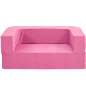 Single Seat Pink Knitted Fabric Child Reclining <strong>Sofa</strong> Compressed with Sponge Filling for Apartment <strong>Living</strong> <strong>Room</strong> Use - Product Image 1